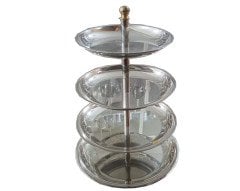 Muffin Cupcake Kurabiye Mini Pasta Kek Servis Sunum Standı Sunumluk Meyvelik 4 Katlı Metal