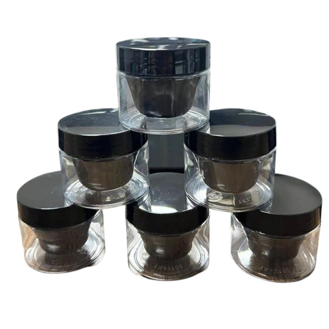 Şeffaf Plastik Cidarlı Kavanoz 100 ml Görünümlü 50 ml