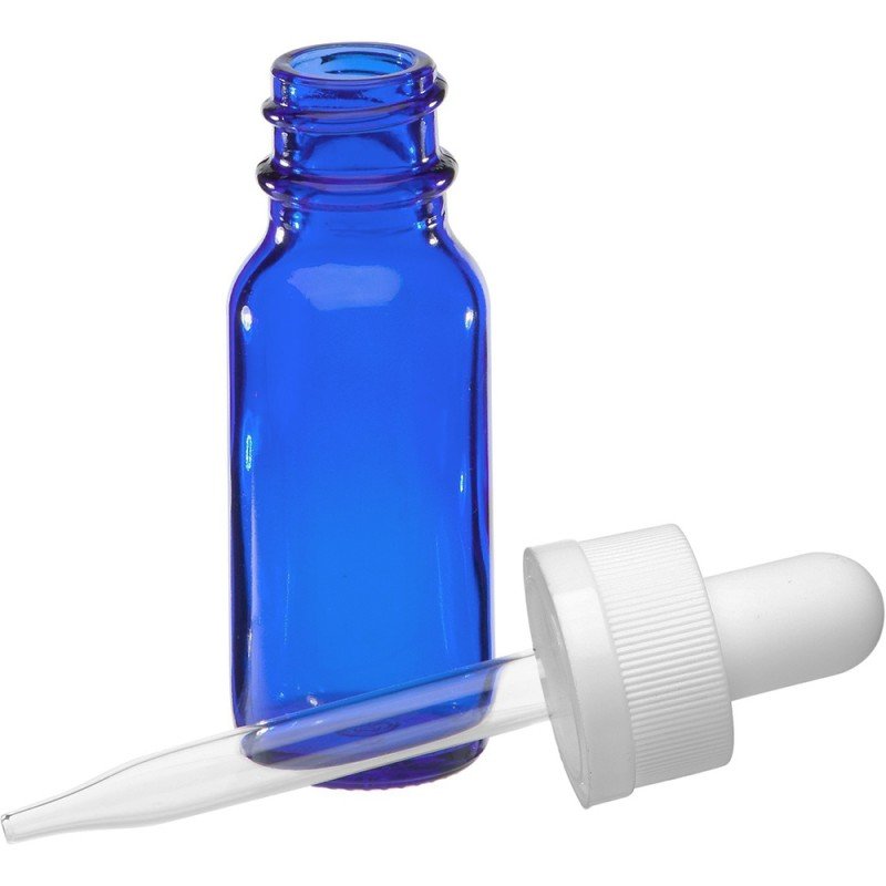 Damlalıklı Mavi Cam Şişe 50 ml 88 Adet