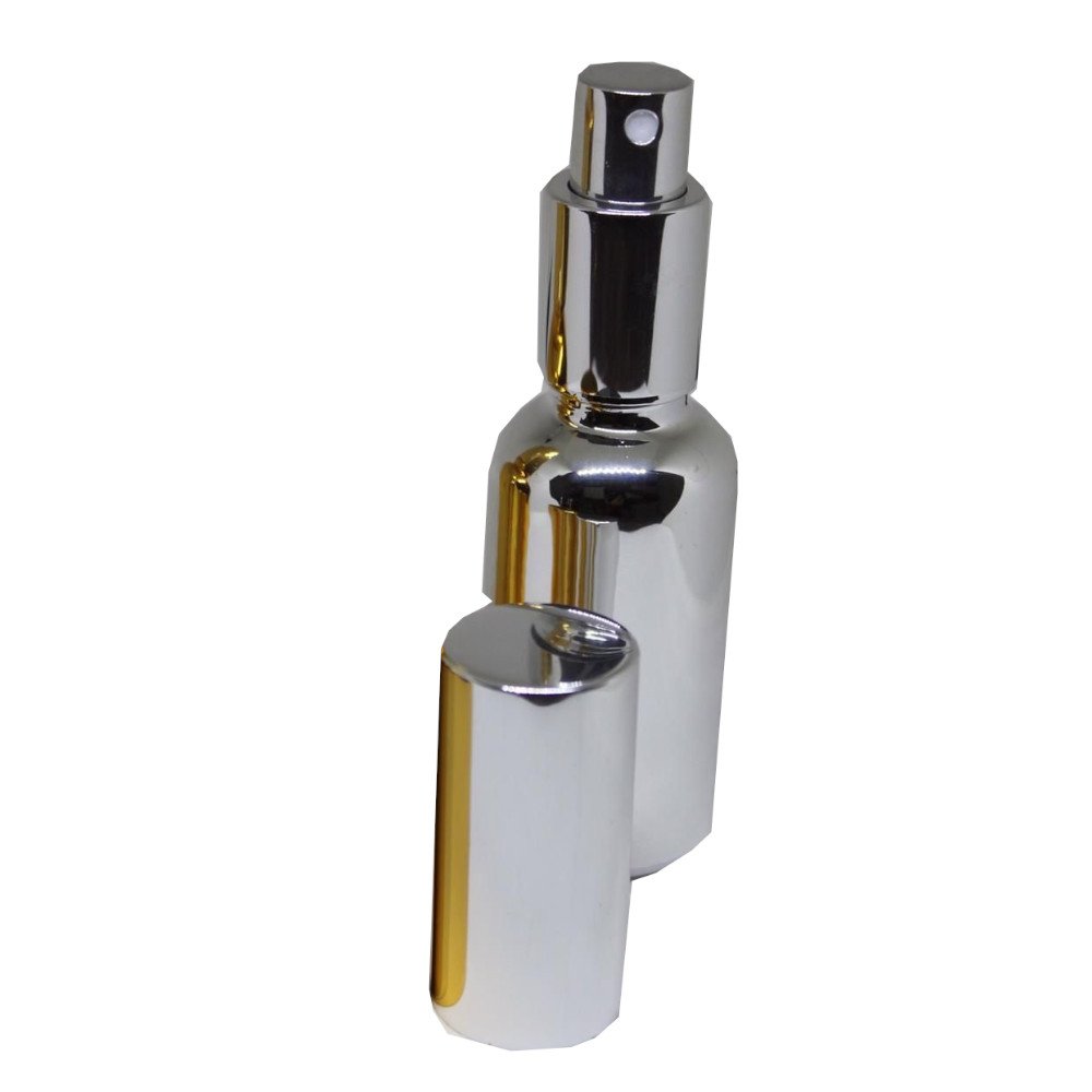 Gümüş Sprey Kapaklı Cam Şişe 30 ml 20 Adet