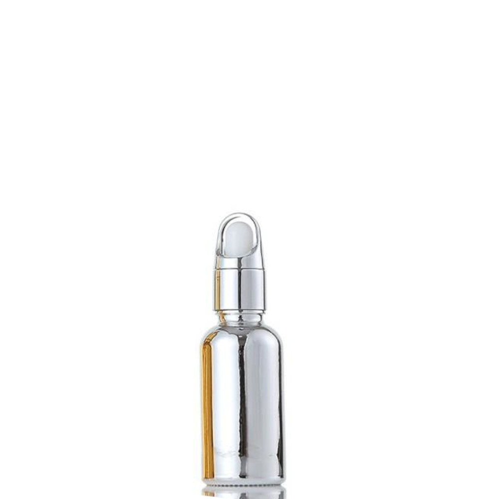 Gümüş Renkli Kilitli Damlalıklı Cam Şişe 30 ml 3300 Adet