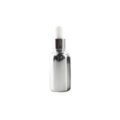 Gri Renkli Beyaz Damlalıklı Cam Şişe 30 ml 500 Adet
