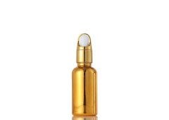 Gold Renkli Kilitli Damlalıklı Cam Şişe 30 ml 100 Adet