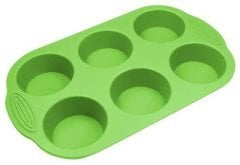Yuvarlak Silikon Kalıp Muffin Cupcake Mini Kek Sabun Kokulu Taş Mum Epoksi Kalıbı Çember 6 Delikli
