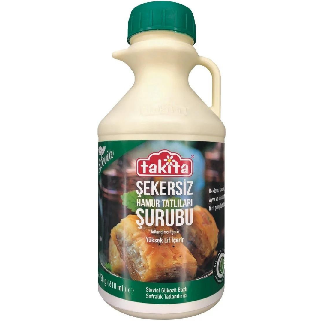 Stevya Şeker Otu Diyabetik ve Prebiyotik Lifli Hamur Tatlıları Şurubu 750 g