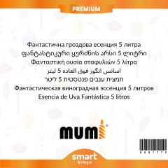 Premium Fantastik Üzüm Mum Esansı 5 litre