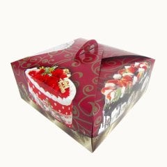 Kare Saplı Pasta ve Turta Kutusu 21x21x10 cm