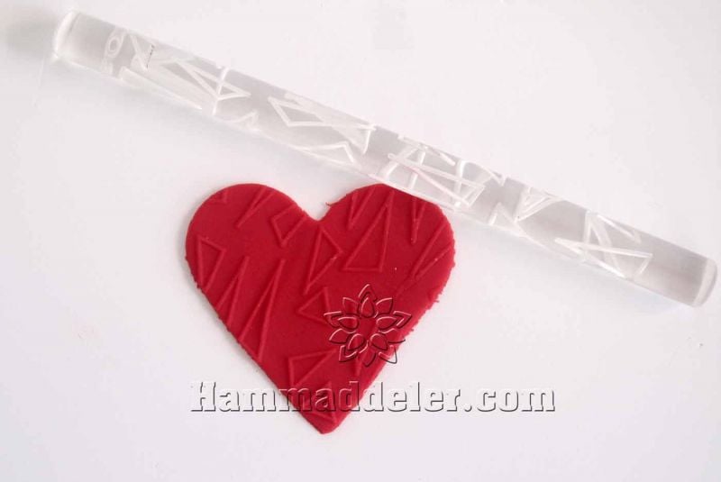 Üçgen Dekor Mini Merdane - 16.5 cm