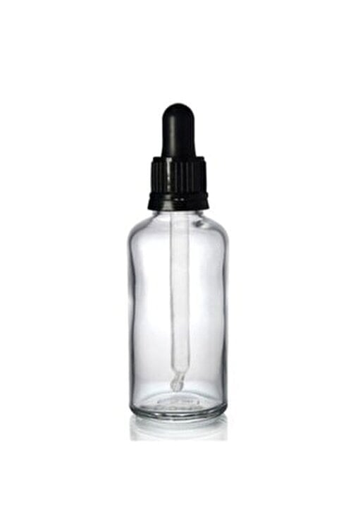 Şeffaf Cam Şişe 30 ml Sıkmalı Damlalıklı Kapak 18 mm