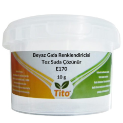 Beyaz Gıda Renklendiricisi Toz Suda Çözünür  E170 10 g