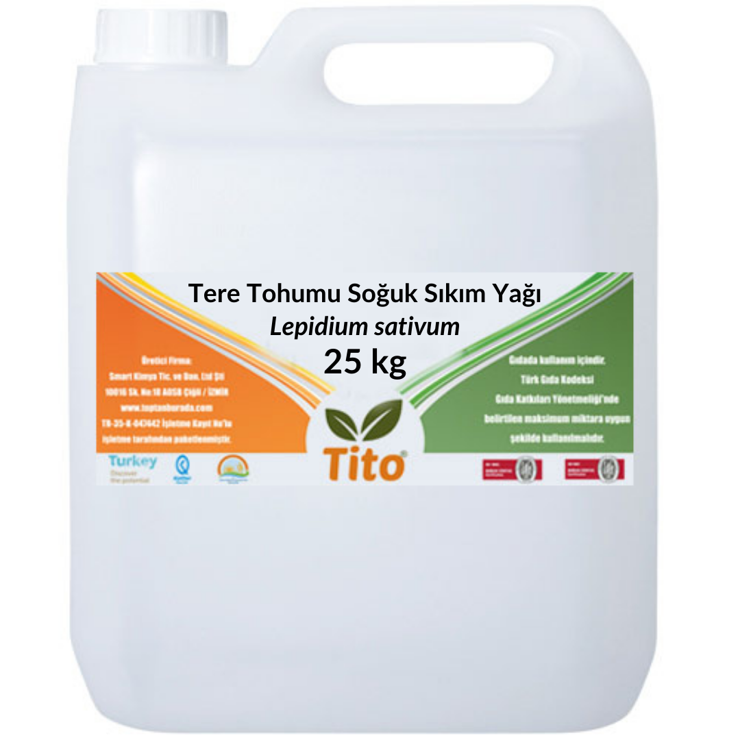 Tere Tohumu Soğuk Sıkım Yağı Lepidium sativum 25 kg