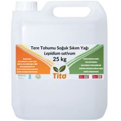 Tere Tohumu Soğuk Sıkım Yağı Lepidium sativum 25 kg