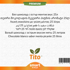 Chocolate Blanco Premium Menta Sabor Menta Fuerte 25 litros